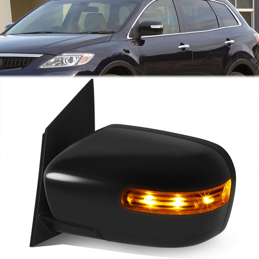 RETROVISOR MIRROR - OE STYLE - MAZDA CX-7 2007-2012 - WITH POWER WITH HEATED GLASS WITH SIGNAL - DRIVER LEFT SIDE - BLACK
