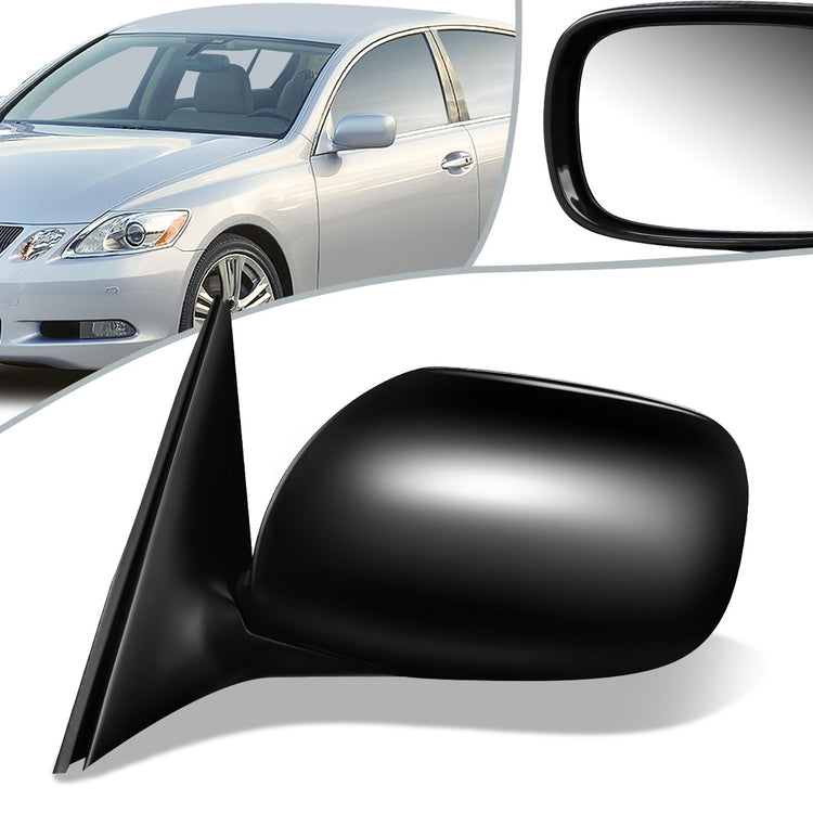 RETROVISOR MIRROR - OEM - 06-11 LEXUS GS300, GS350, GS400, GS430 - POWERED - HEATED - W/ MEMORY - W/ PUDDLE LIGHT - POWER FOLDING - BLACK MATERIAL - LEFT