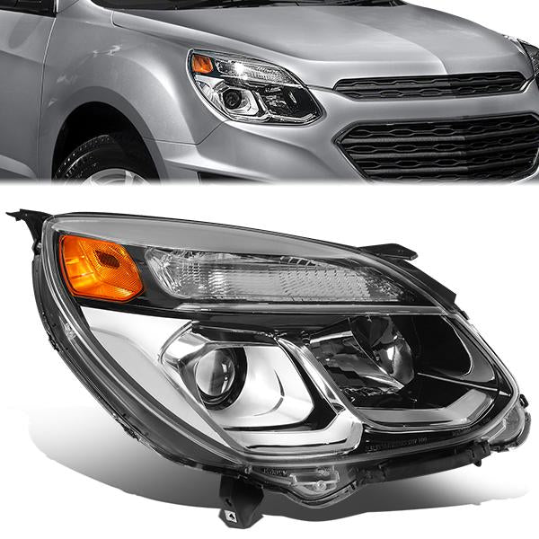 FAROS 16-17 CHEVROLET EQUINOX - USES 9005 HIGH / H11 LOW BEAM BULBS / 7444NA SIGNAL - RIGHT - OE STYLE - CHROME