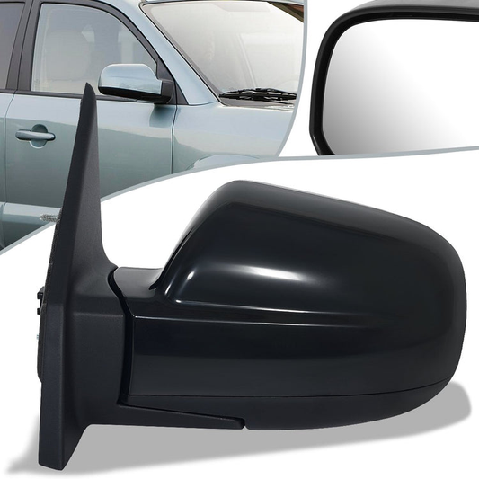 RETROVISOR MIRROR - OEM - 05-09 HYUNDAI TUCSON - POWERED - HEATED - PAINTABLE - BLACK - LEFT
