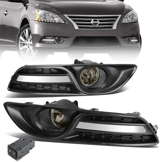 FAROS DE NIEBLA 13-16 NISSAN SENTRA 4-DR - WITH SWITCH, BEZEL - 58 BULB - SMOKE