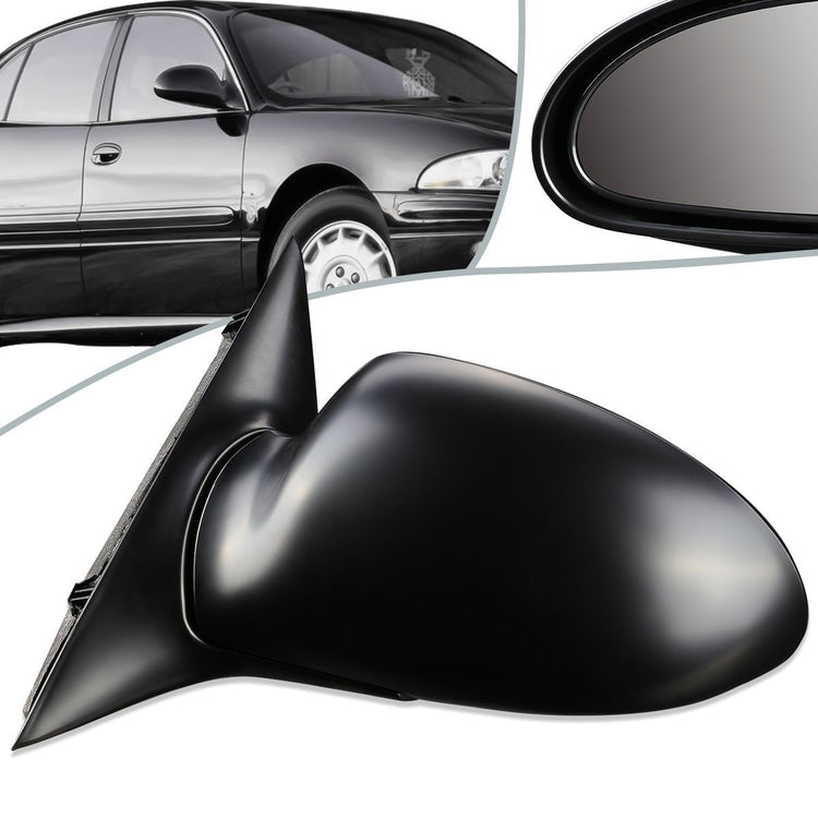 RETROVISOR MIRROR - OEM - 00-05 BUICK LESABRE - POWERED - PAINTABLE - BLACK - LEFT