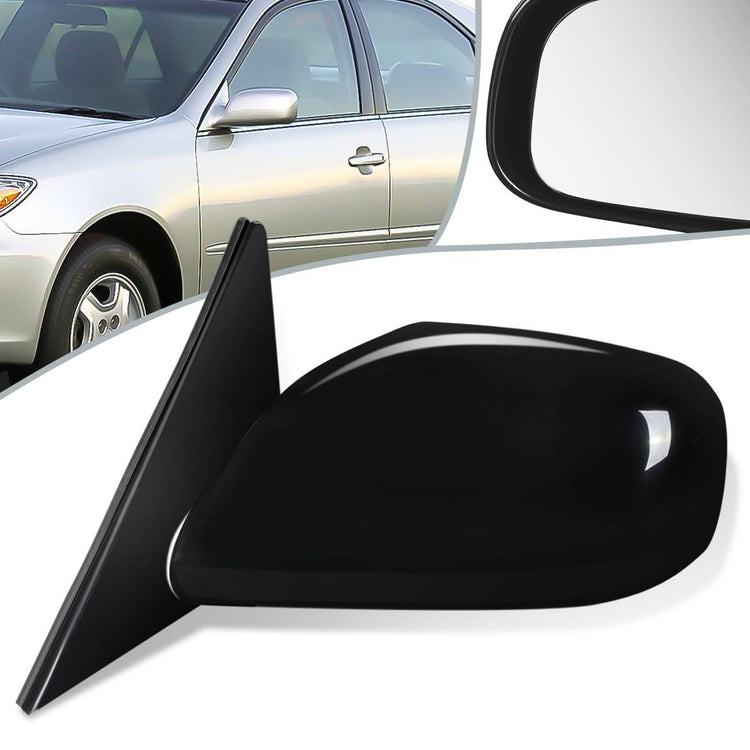 RETROVISOR MIRROR - OEM - 02-06 TOYOTA CAMRY - POWERED - HEATED - PAINTABLE - BLACK - LEFT