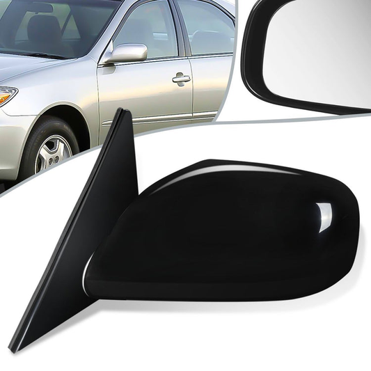 RETROVISOR MIRROR - OEM - 02-06 TOYOTA CAMRY - POWERED - HEATED - PAINTABLE - BLACK - LEFT