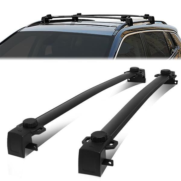 PORTAEQUIPAJE ROOF RACK CROSS BARS - 17-21 JEEP COMPASS - ONLY FITS NEW MODELS / DOES NOT FIT OLD MODELS - BOLTS ONTO OEM ROOF RAILS ONLY - BLACK