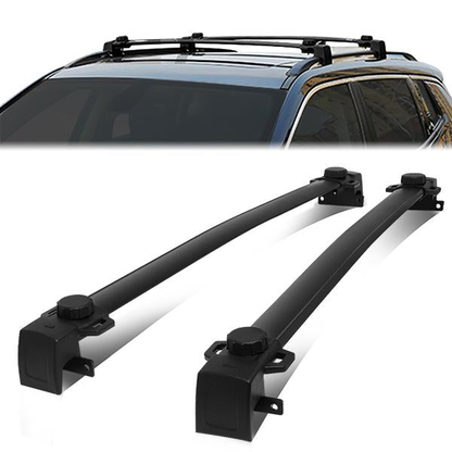 PORTAEQUIPAJE ROOF RACK CROSS BARS - 17-21 JEEP COMPASS - ONLY FITS NEW MODELS / DOES NOT FIT OLD MODELS - BOLTS ONTO OEM ROOF RAILS ONLY - BLACK