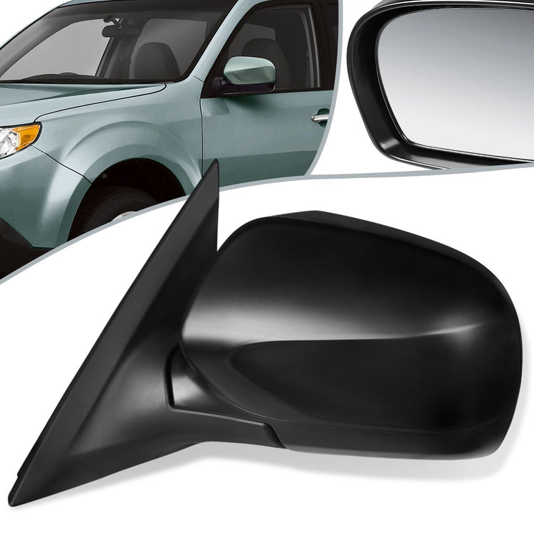 RETROVISOR MIRROR - OEM - 11-13 SUBARU FORESTER X XT - POWERED - HEATED - TEXTURED - BLACK - LEFT