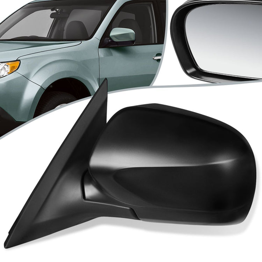 RETROVISOR MIRROR - OEM - 11-13 SUBARU FORESTER X XT - POWERED - HEATED - TEXTURED - BLACK - LEFT