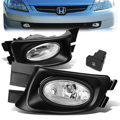 FAROS DE NIEBLA 03-05 HONDA ACCORD 4-DR - W/ SWITCH - H11 BULB - CLEAR