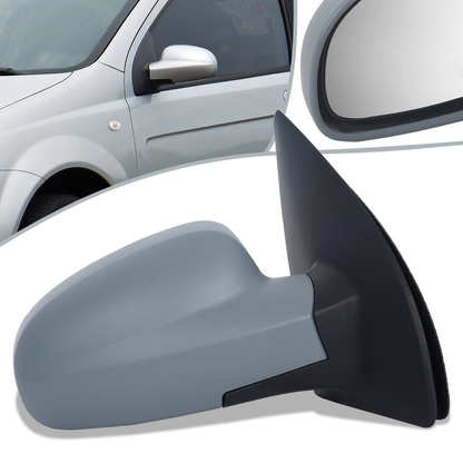 RETROVISOR MIRROR - OEM - 04-08 CHEVY AVEO / 09-11 CHEVY AVEO5 / 09-10 PONTIAC G3 - MANUAL - HEATED - PAINTABLE - GRAY - RIGHT