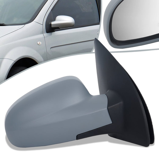RETROVISOR MIRROR - OEM - 04-08 CHEVY AVEO / 09-11 CHEVY AVEO5 / 09-10 PONTIAC G3 - MANUAL - HEATED - PAINTABLE - GRAY - RIGHT