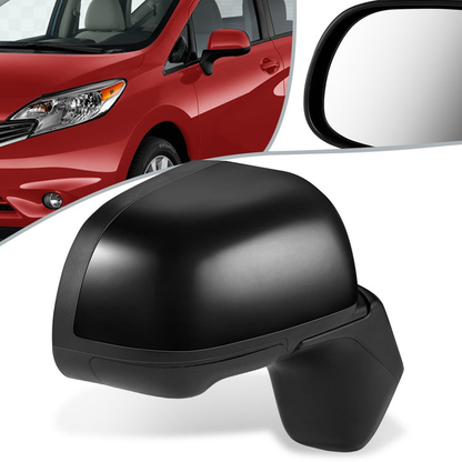 RETROVISOR MIRROR - OEM - 14-16 NISSAN VERSA NOTE - POWERED - HEATED - W/ CAMERA - FOLDING - BLACK MATERIAL - RIGHT