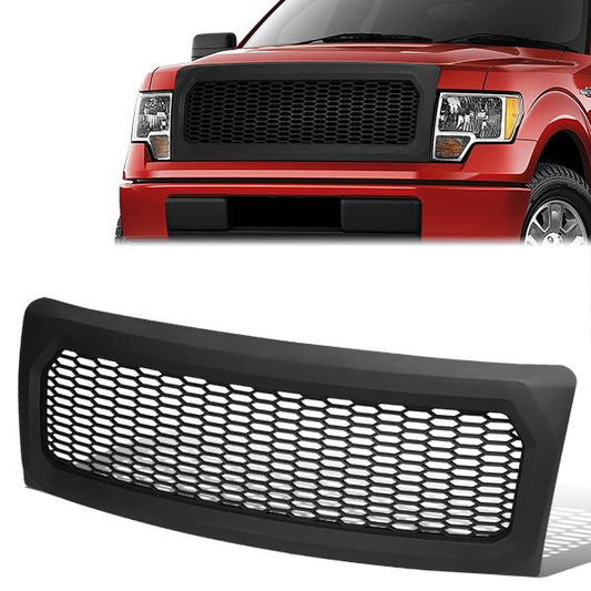 PARRILLA GRILLE - 09-14 FORD F-150 - DOES NOT FIT RAPTOR MODELS - HONEYCOMB MESH - MATTE BLACK