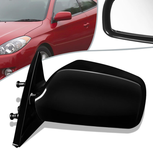 RETROVISOR MIRROR - OEM - 04-08 TOYOTA SOLARA - POWERED - PAINTABLE - BLACK - LEFT