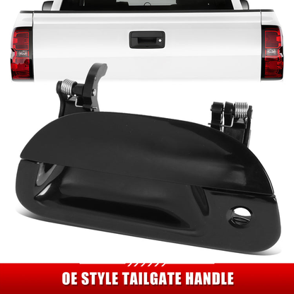 MANIJA DOOR HANDLE COVERS - 97-07 FORD F150-F550 - ABS PLASTIC / STAINLESS STEEL - SMOOTH BLACK