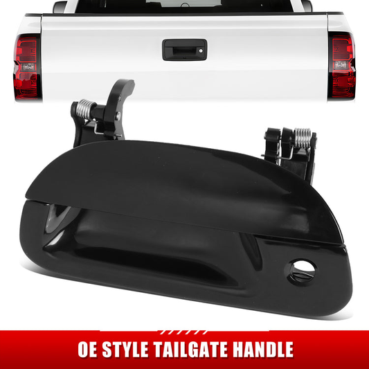 MANIJA DOOR HANDLE COVERS - 97-07 FORD F150-F550 - ABS PLASTIC / STAINLESS STEEL - SMOOTH BLACK