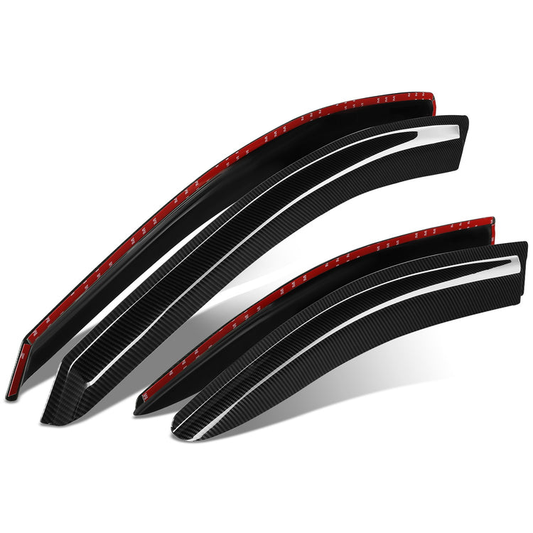 PROTECTOR DE VENTANA WINDOW VISORS - 05-10 PONTIAC G6 - CARBON FIBER PATTERN STYLING - 4PCS - BLACK