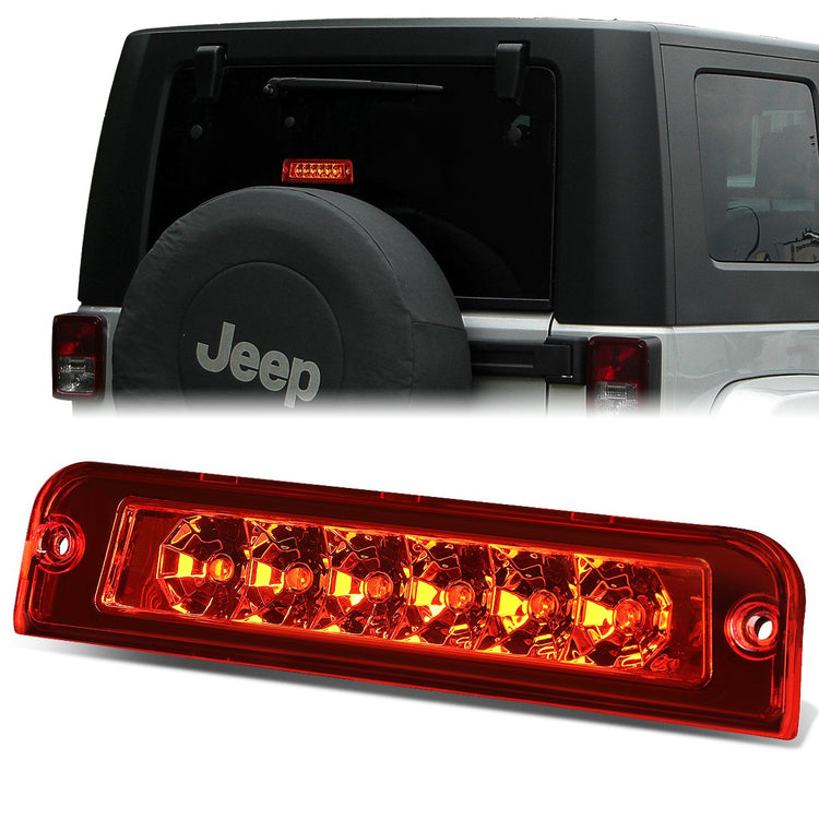 LUZ DE FRENO 97-06 JEEP WRANGLER - DOES NOT FIT MODELS WITH OFFROAD PACKAGE - LED - RED