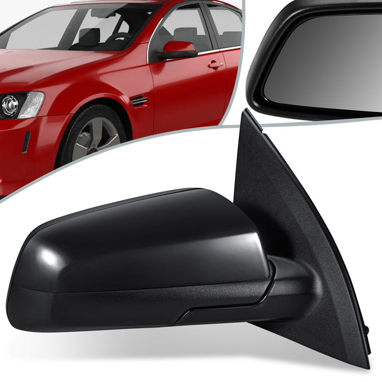 RETROVISOR MIRROR - OEM - 08-09 PONTIAC G8 - POWERED - FOLDING - BLACK MATERIAL - RIGHT