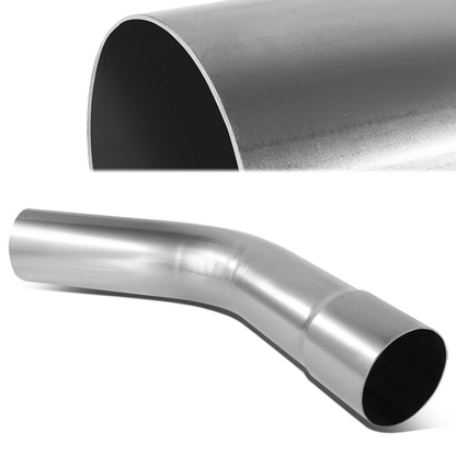 nan EXHAUST PIPE TUBING - BEND - 1PC - 3.0"-3.15" FLARED - OD CUSTOM 45 DEGREE - 18 GAUGE - STAINLESS STEEL