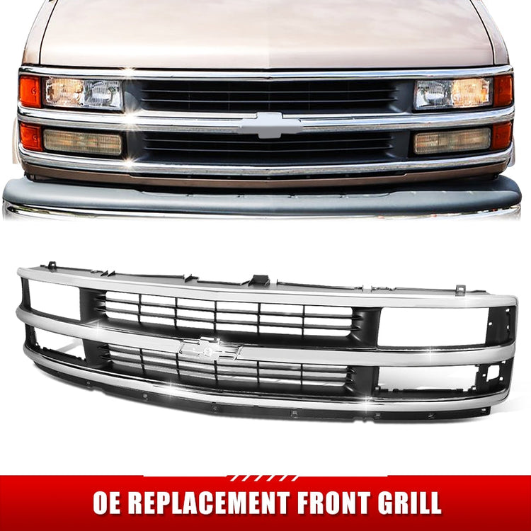 PARRILLA GRILLE - CV EXPRS/GMC SVNA '96-'02/ GRILLE ASS'Y/ CHROME/SILVER/GREY/ (COMPOSITE HEAD LIGHT TYPE)/ (EXPRESS)//PARTS.NO,GM1200382//OEM NO,15037242