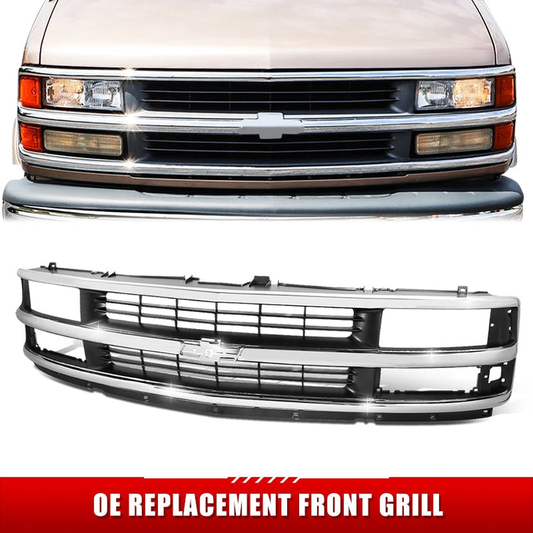 PARRILLA GRILLE - CV EXPRS/GMC SVNA '96-'02/ GRILLE ASS'Y/ CHROME/SILVER/GREY/ (COMPOSITE HEAD LIGHT TYPE)/ (EXPRESS)//PARTS.NO,GM1200382//OEM NO,15037242
