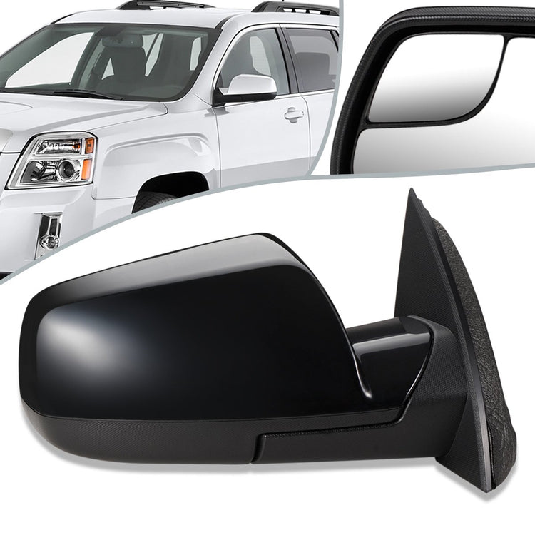 RETROVISOR MIRROR - OEM - 10-17 GMC TERRAIN - POWERED - HEATED - FOLDING - W/ BLIND SPOT GLASS - BLACK MATERIAL - RIGHT