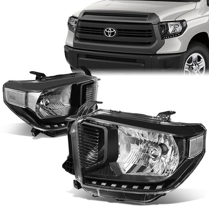 FAROS 14-17 TOYOTA TUNDRA - H4 LOW BEAM / HIGH BEAM / 4157NA TURN SIGNAL - BLACK HOUSING / CLEAR CORNER