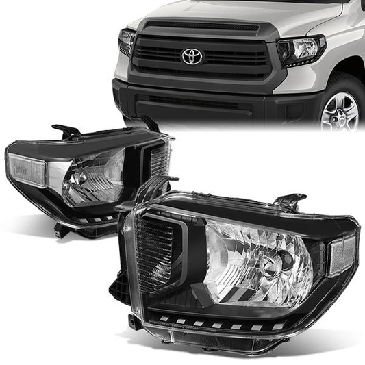 FAROS 14-17 TOYOTA TUNDRA - H4 LOW BEAM / HIGH BEAM / 4157NA TURN SIGNAL - BLACK HOUSING / CLEAR CORNER