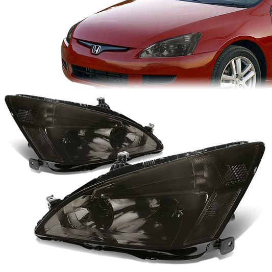 FAROS 03-07 HONDA ACCORD 2/4-DOOR - 9006 LOW BEAM / 9005 HIGH BEAM - SMOKE HOUSING / CLEAR CORNER
