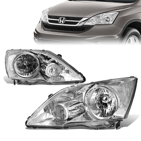 FAROS 07-11 HONDA CRV - H4 HIGH & LOW BEAM / 7440A SIGNAL / 168NA MARKER - CHROME HOUSING / CLEAR CORNER