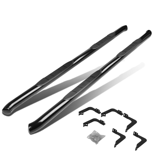 ESTRIBOS 3" - ROUND - 45 DEG - 05-16 NISSAN FRONTIER - CREW CAB - BLACK