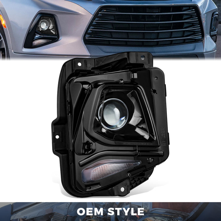 FAROS OE STYLE - 19-21 CHEVY BLAZER - HID HEADLIGHT - D3S HEADLIGHT / 7444NA TURN SIGNAL - BLACK HOUSING / CLEAR REFLECTOR - RIGHT