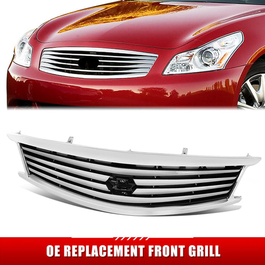 PARRILLA GRILLE - IN G37 (2/4D) '09-'13/ GRILLE ASS'Y/ PAINTED SILVER/BLACK (4D)/ (BASE/JOURNEY) (SAME=G25)//PARTS.NO,IN1200117//OEM NO,623101NF1A