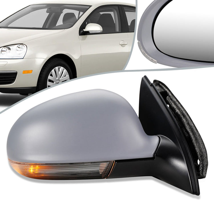 RETROVISOR MIRROR - OEM - 05-10 VOLKSWAGEN JETTA - POWERED - HEATED - W/ SIGNAL LIGHT - FOLDING - RIGHT - GRAY