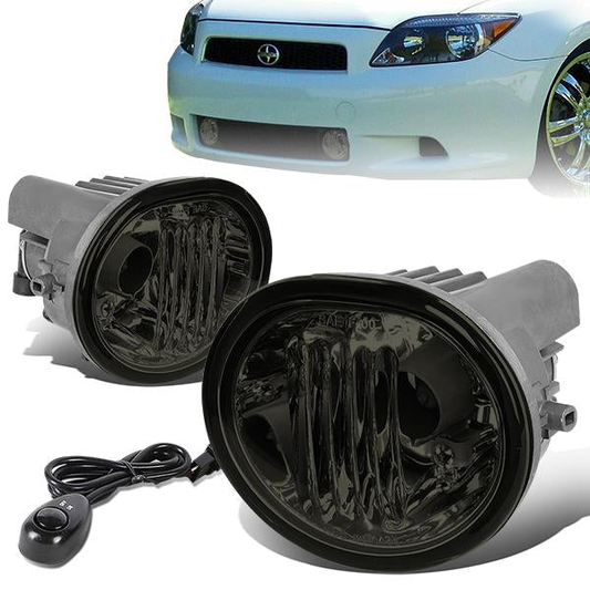 FAROS DE NIEBLA 05-10 SCION TC / 03-08 TOYOTA MATRIX , PONTIAC VIBE 2/4-DOOR - DOES NOT FIT 07-08 MATRIX XRS - W/ SWITCH - 9006 BULB - SMOKE