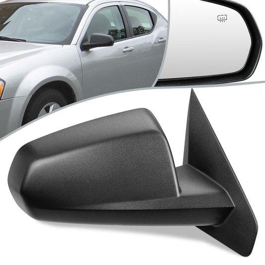 RETROVISOR MIRROR - OEM - 08-14 DODGE AVENGER - POWERED - HEATED - TEXTURED - BLACK - RIGHT