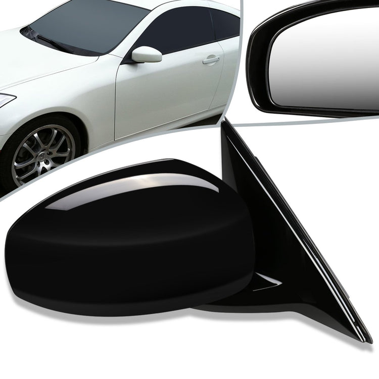 RETROVISOR MIRROR - OEM - 07-08 INFINITI G 35 SEDAN - POWERED - TEXTURED - BLACK - RIGHT
