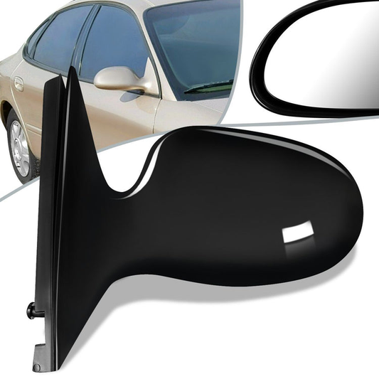 RETROVISOR MIRROR - OEM - 96-99 FORD TAURUS / 96-99 MERCURY SABLE - POWERED - PAINTABLE - BLACK - LEFT