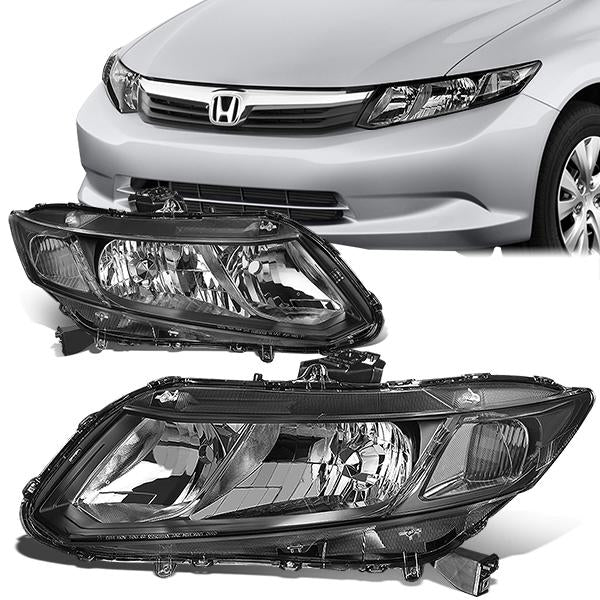 FAROS 12-15 HONDA CIVIC - 9006 LOW BEAM / 9005 HIGH BEAM - BLACK HOUSING / CLEAR CORNER