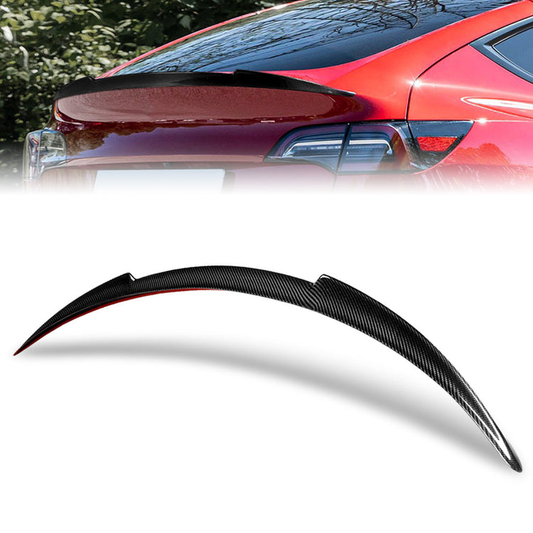 SPOILER CAR TRUNK SPOILER - 20-22 TESLA Y - CARBON FIBER BLACK
