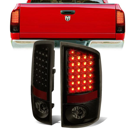 FAROS TRASEROS 02-06 DODGE RAM 1500 / 03-06 DODGE RAM 2500 , 3500 - LED - BLACK / SMOKE