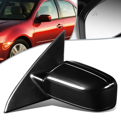RETROVISOR MIRROR - OEM - 06-09 FORD FUSION / 06-09 MERCURY MILAN - POWERED - HEATED - PAINTABLE - BLACK - LEFT