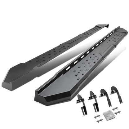 ESTRIBOS 5.5" - STRAIGHT - W/ MOUNTING BRACKETS - 09-14 FORD F-150 - CREW CAB - BLACK