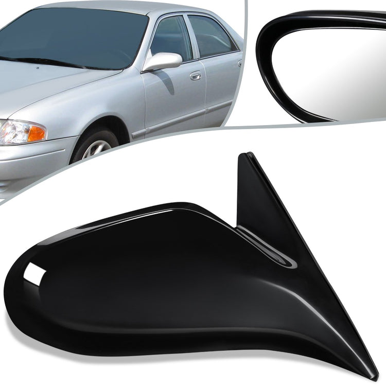 RETROVISOR MIRROR - OEM - 00-02 MAZDA 626 - POWERED - PAINTABLE - BLACK - RIGHT