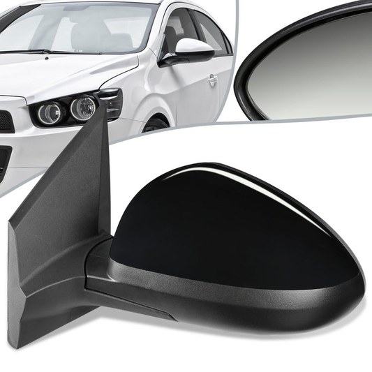 RETROVISOR MIRROR - OEM - 12-19 CHEVY SONIC - MANUAL - PAINTABLE - BLACK - LEFT