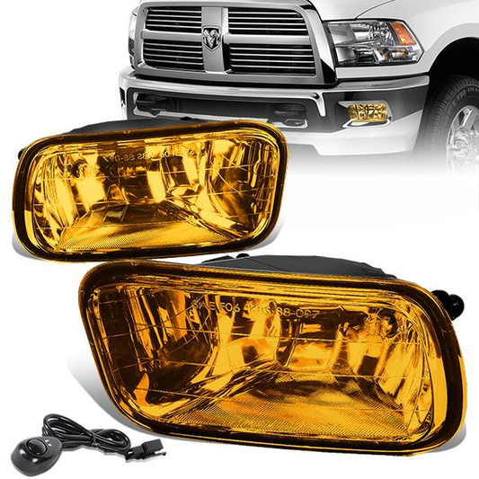 FAROS DE NIEBLA 11-12 RAM 1500, 2500, 3500 / 2010 DODGE RAM 2500, 3500 / 09-10 DODGE RAM 1500 - WITH SWITCH - H10 BULB - AMBER