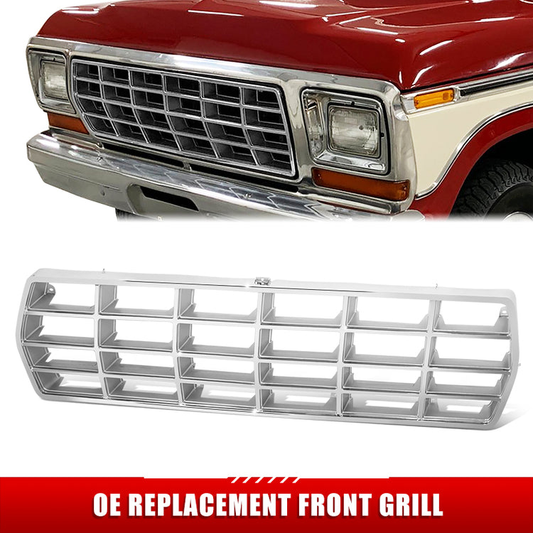 PARRILLA GRILLE - FD F150 P/U 64-66/67-72/73-79/ GRILLE ASS'Y 78-79/ CHROME/ARGENT//PARTS.NO,FO1200111//OEM NO,D8TZ8150C