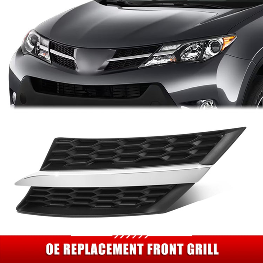 PARRILLA GRILLE - TY RV4 '13-'15/'16-'18/ GRILLE ASS'Y SIDE LH 13-15/ MAT-BLACK W/CHROME MOULDING//PARTS.NO,TO1200360//OEM NO,531060R010