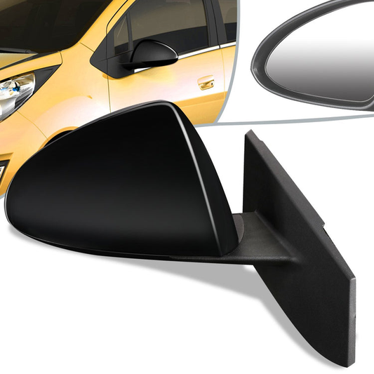 RETROVISOR MIRROR - OEM - 13-15 CHEVY SPARK - POWERED - PAINTABLE - BLACK - RIGHT